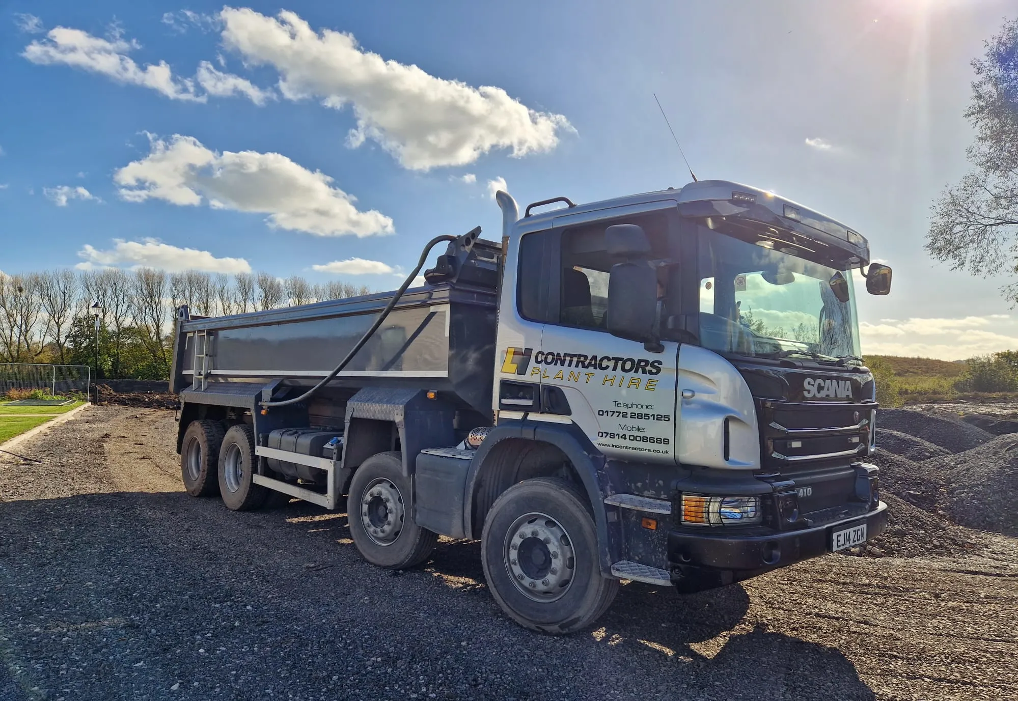 tipper wagon on dirt